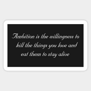 Ambition Throw Pillow Sticker